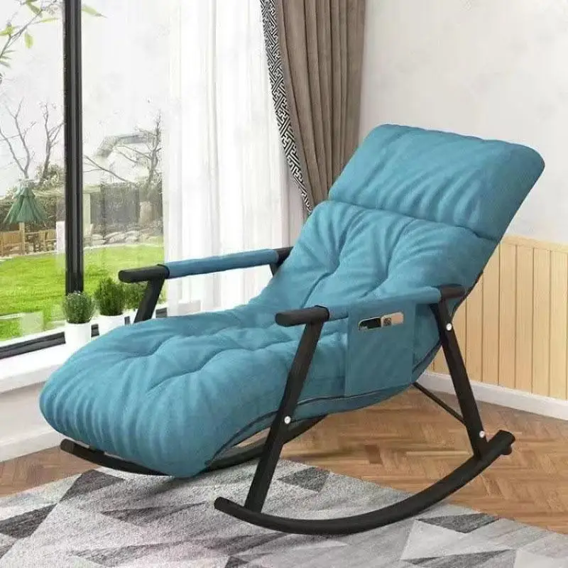 Waterproof and Anti-Fouling Extended Version Rocking Chair for Relaxation and Comfort Single Person Sofa 5 Angle Adjustment