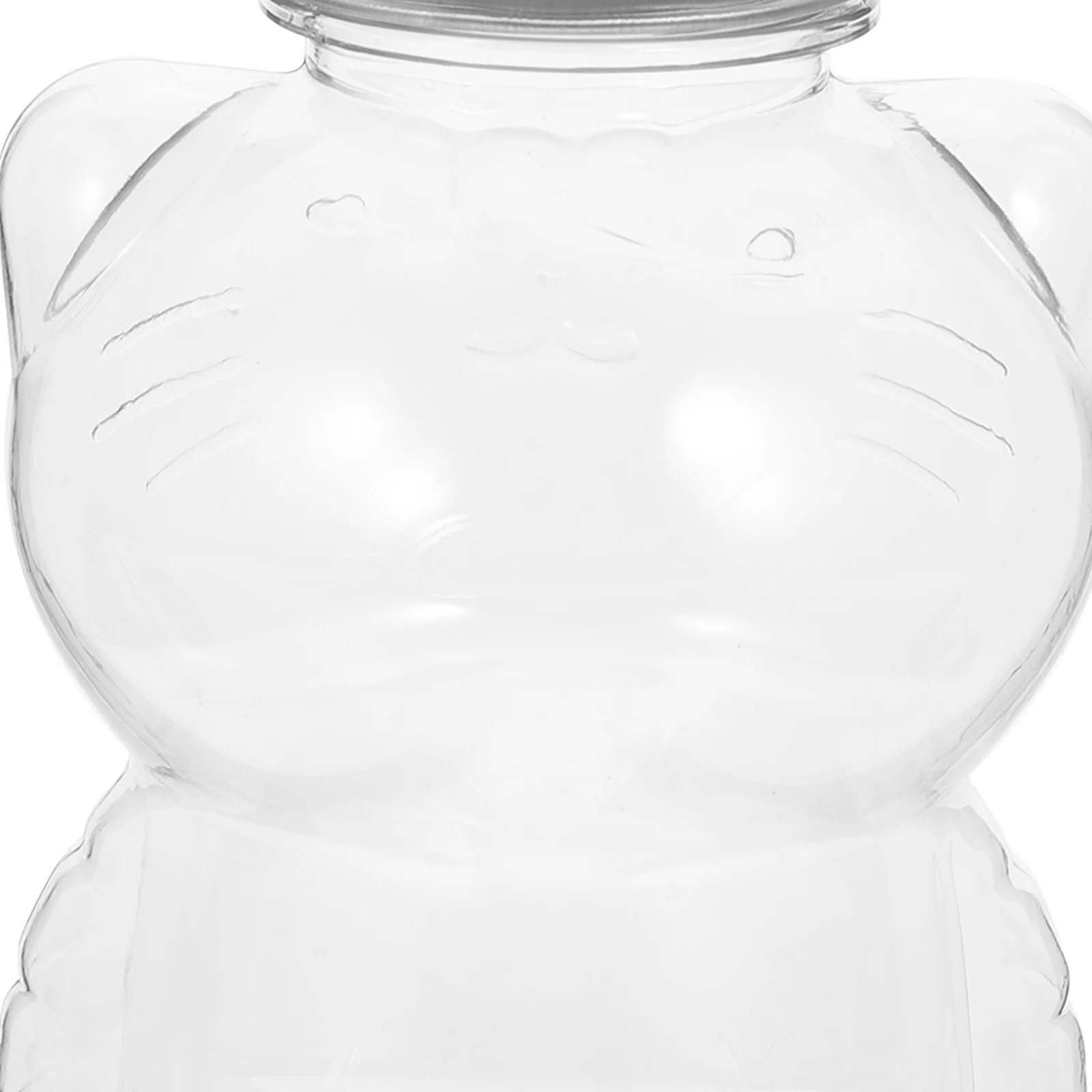 

10 Pcs Cat Style Empty Bottles Juice Aluminum Transparent Milk Beverage Plastic Sturdy Clear Body Portable Safe Clean Sealing