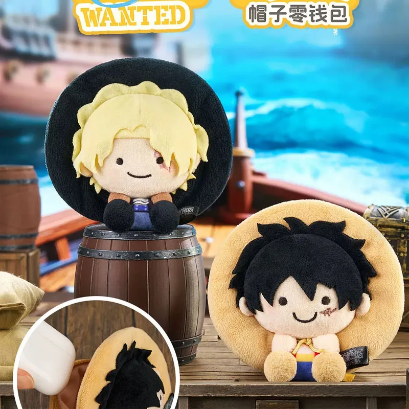 Monedero de peluche Kayou, mini bolso colgante de One Piece Luffy, mercancía oficial auténtica de anime, portátil para amantes del anime