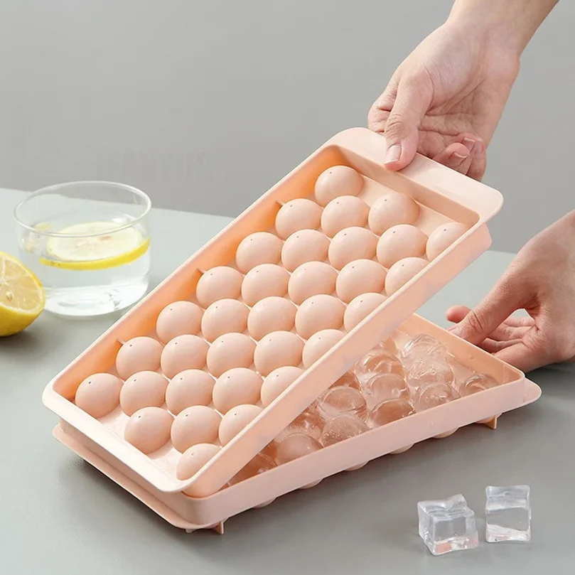 33 Ice Boll Hockey PP Mold Frozen Whiskey Ball Popsicle Ice Cube Tray Box Lollipop Making Gifts Kitchen DIY Tools Accessories