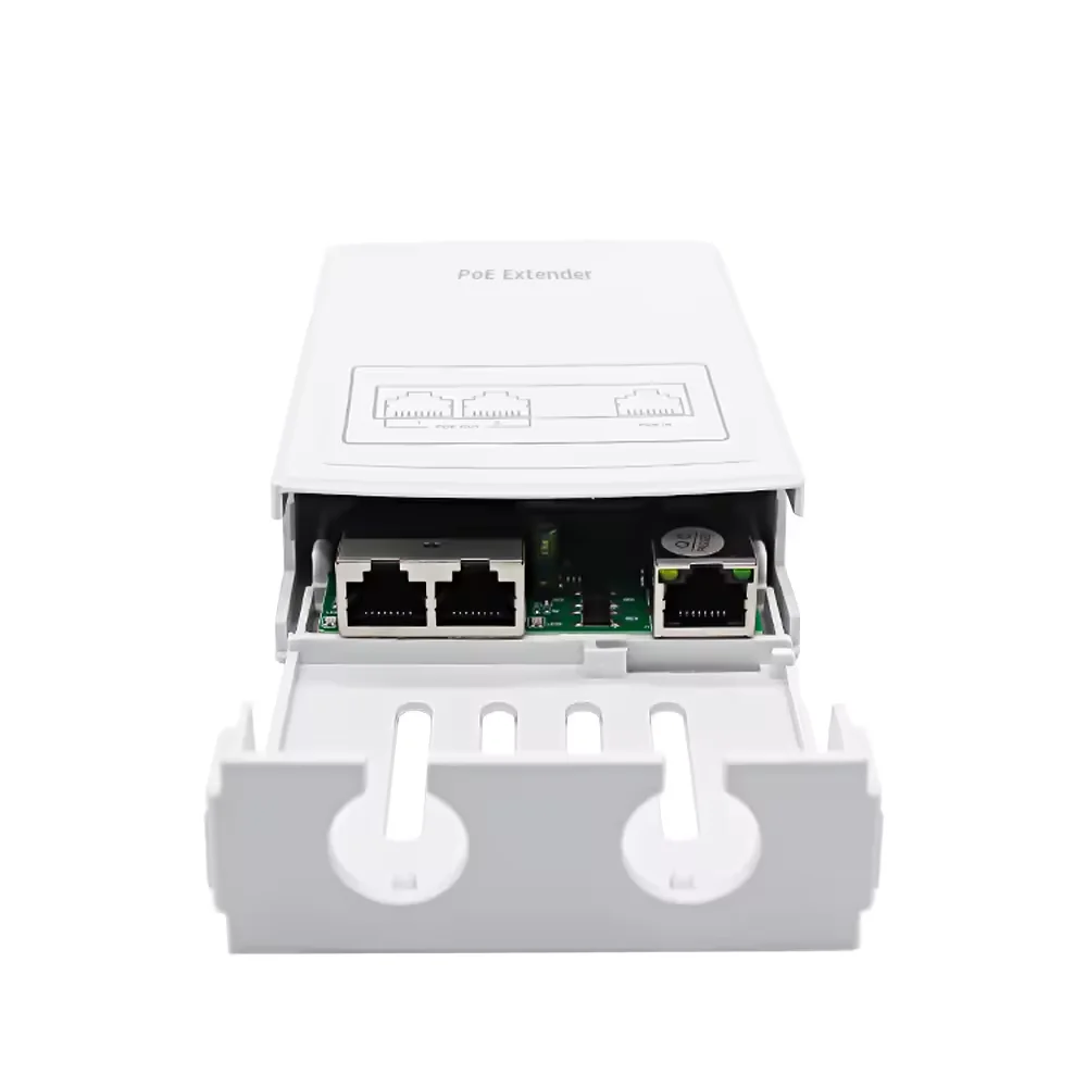 1-2 Port Waterproof POE Repeater 10/100Mbps Low Power Consumption Ethernet 2 Port poe outdoor extender Network Splitter