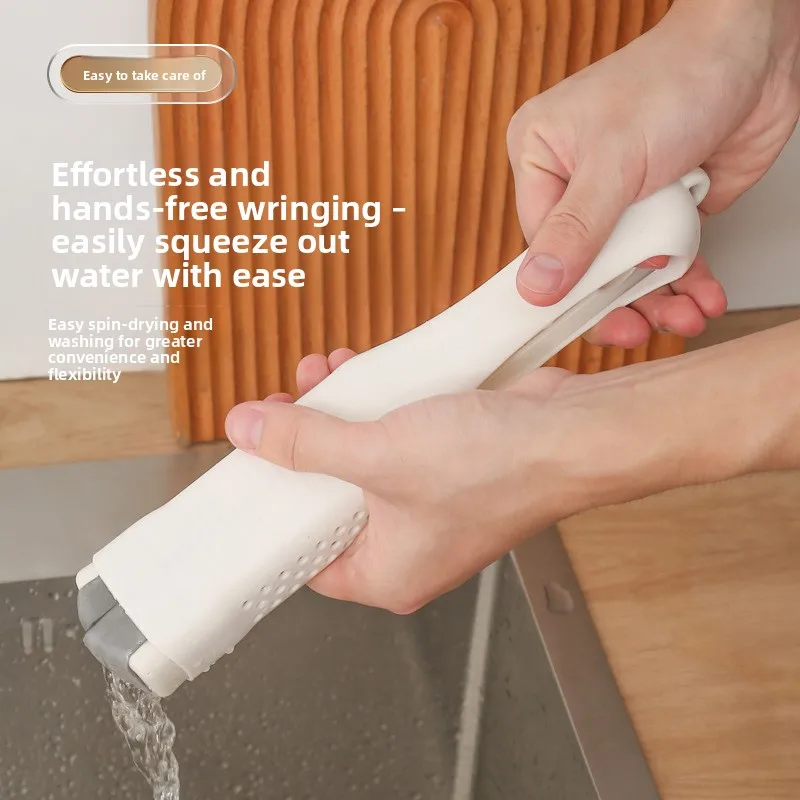 Sponge water-absorbing handheld mini mop, hands-free cleaning, for kitchen, bathroom, toilet, washbasin, and countertop