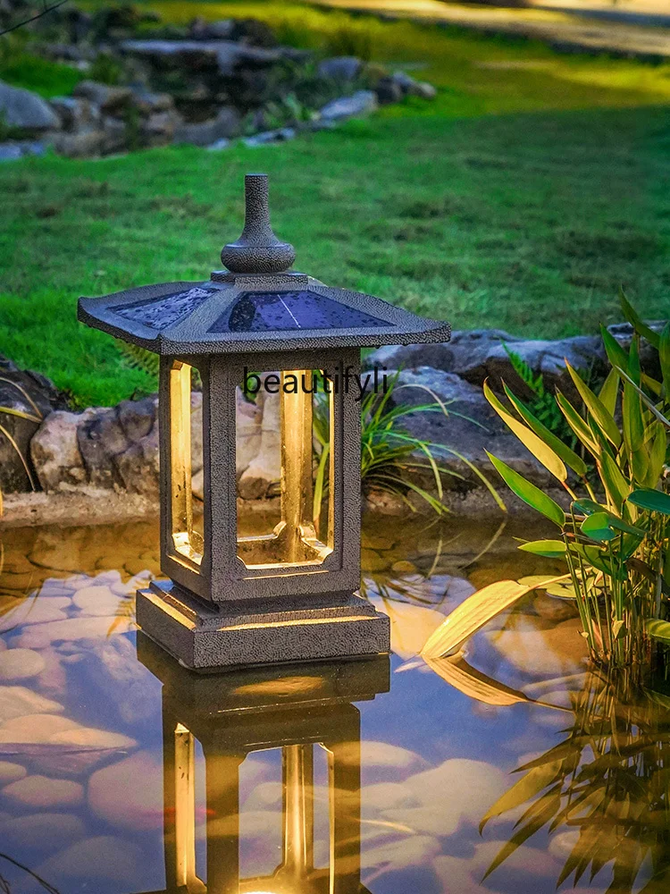 Chinese Solar Garden Lamp Lawn Lamp Garden Landscape Lamp Decorative Landscaping Induction Lamps