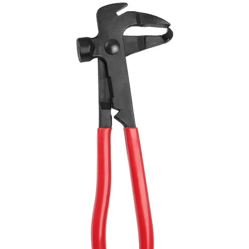 Tire Clamping Pliers High Hardness Plastic Dipping Red Black Handle Balanced Hammer Pliers Carbon Steel High Torque Tool Pliers