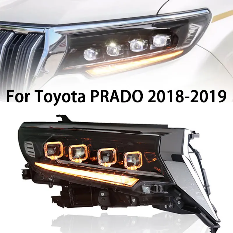 Car Lights Cars Accessories For New Prado 2018 -2020 Bugatti LED matrix Headlight Replacement DRL Daytime light Projector