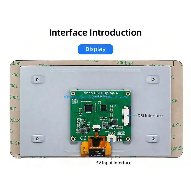 U2JE 7inch LCD 1024x600 Capacitive Touchable Display Development Board Easy Installation for 5 4B 3B+ Development Board