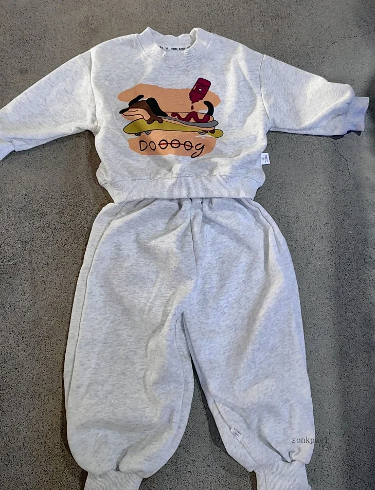 80-160CM Kinderpak Sweatshirt Set voor Jongens en Meisjes Sweatshirt en Joggingbroek Kinderen Casual Tops + broek Tweedelige set