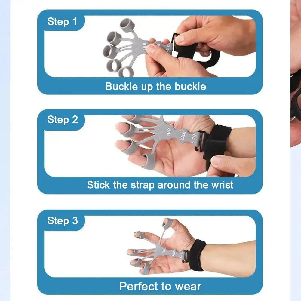 Finger Exercise Grip Training Silicone Guitar Stretcher Hand Strengthener Brush Expander Silicone Recovery Physical Tools