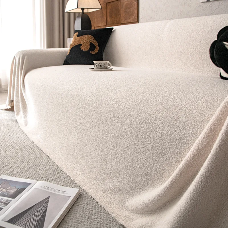 

Cover Durable Fabric Dust-proof Anti-scratch Home Living Room Decor Waterproof Sofa Blanket Multipurpose Solid Color Furniture