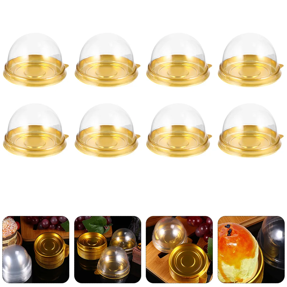 

150 Pcs Plastic Boxes Small Cake Holder Moon Wrapping Tray Packing Container The Pet