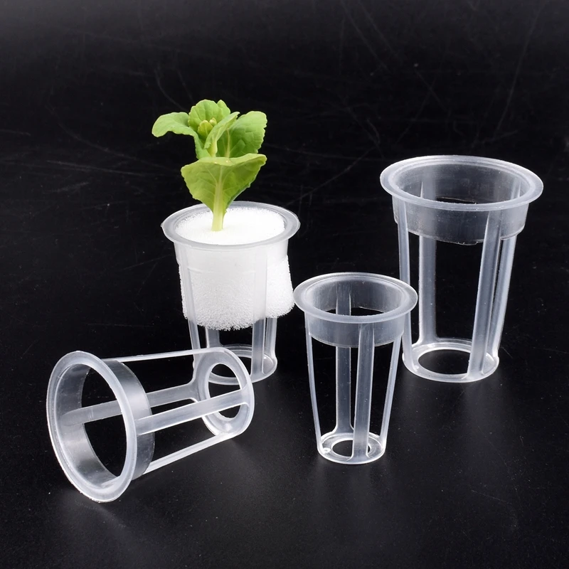 50Pcs Soilless Cultivation Planting Basket Balcony Veg Hydroponic Colonization Cup Multi-Size Aeroponics Plastic Grow Mesh Pot