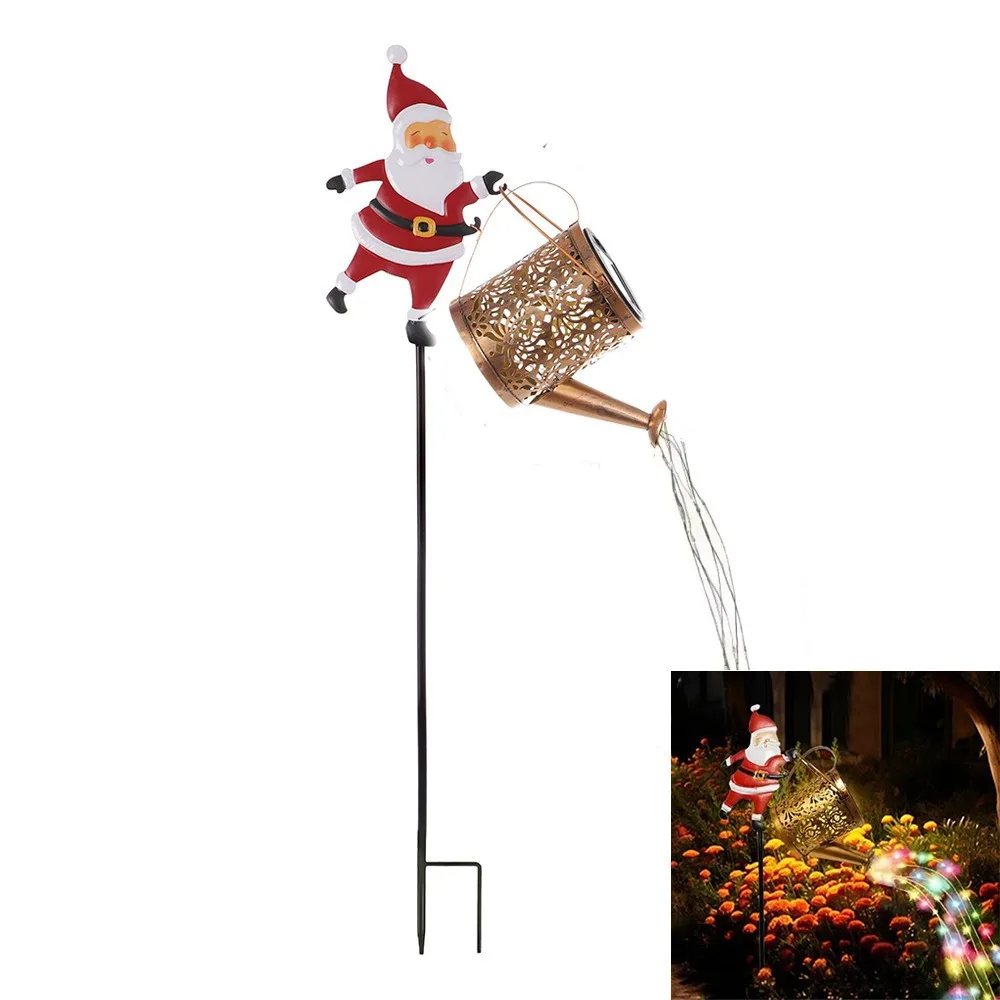 Solar Powered Christmas Solar Light Weather Resistant Waterproof Santa Claus Light Decorative Design LED Light