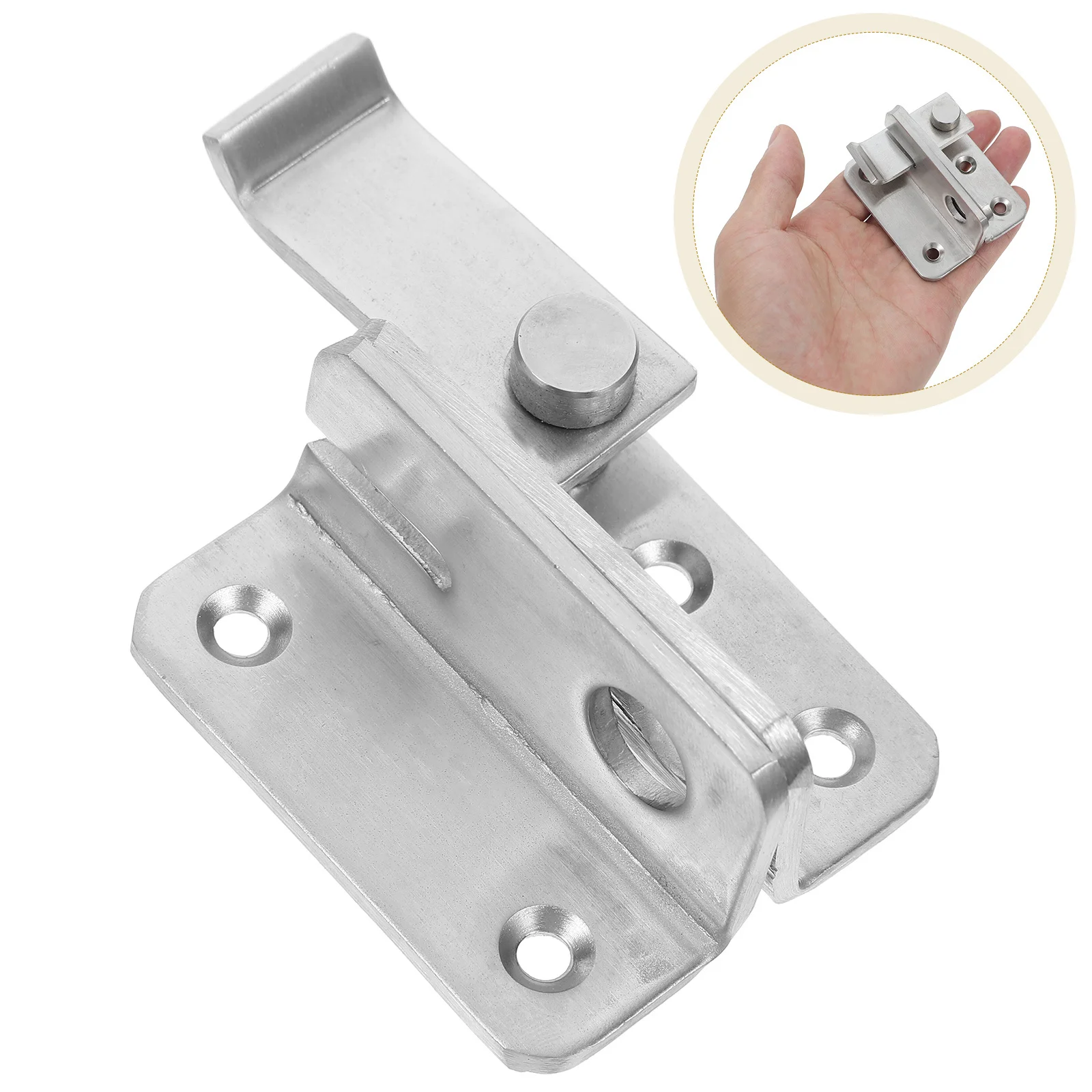

Stainless Steel Door Flip Latch Heavy Duty Gate Lock For Wooden Door Cabinet Bathroom Front Garage Fence Hinge Replacement