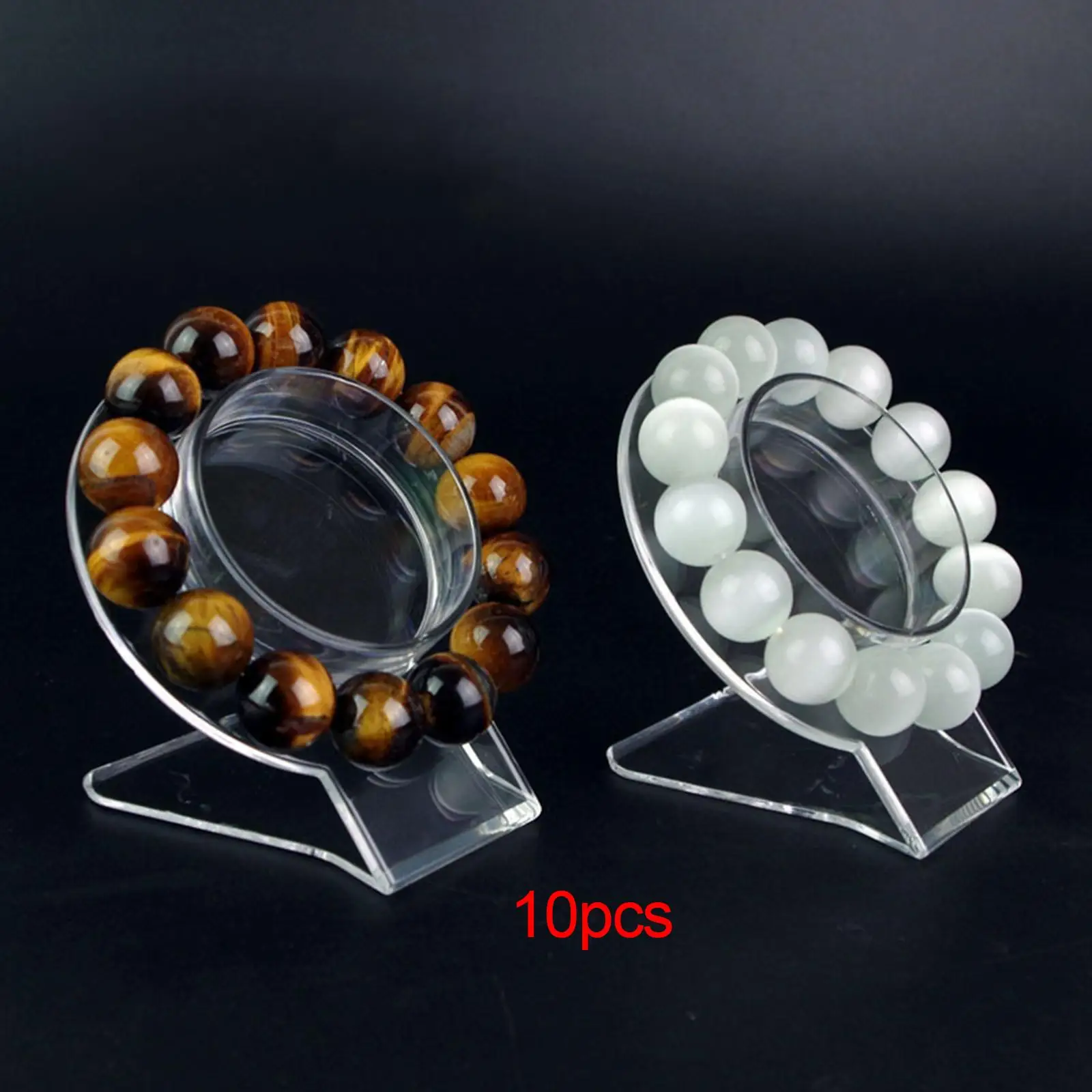 

10 Pieces Bracelet Holder Clear Acrylic Bracelet Displays Stands for Dresser