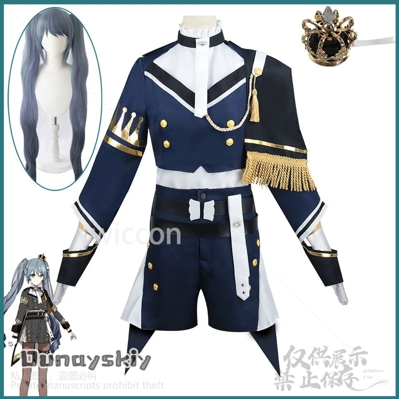 Anime Game Project Sekai Kleurrijk podium! Cosplay Crown Knight Mikuuu Cos Kostuum Halloween Meisje Dagelijks Uniform Pak Pruiken Lolita