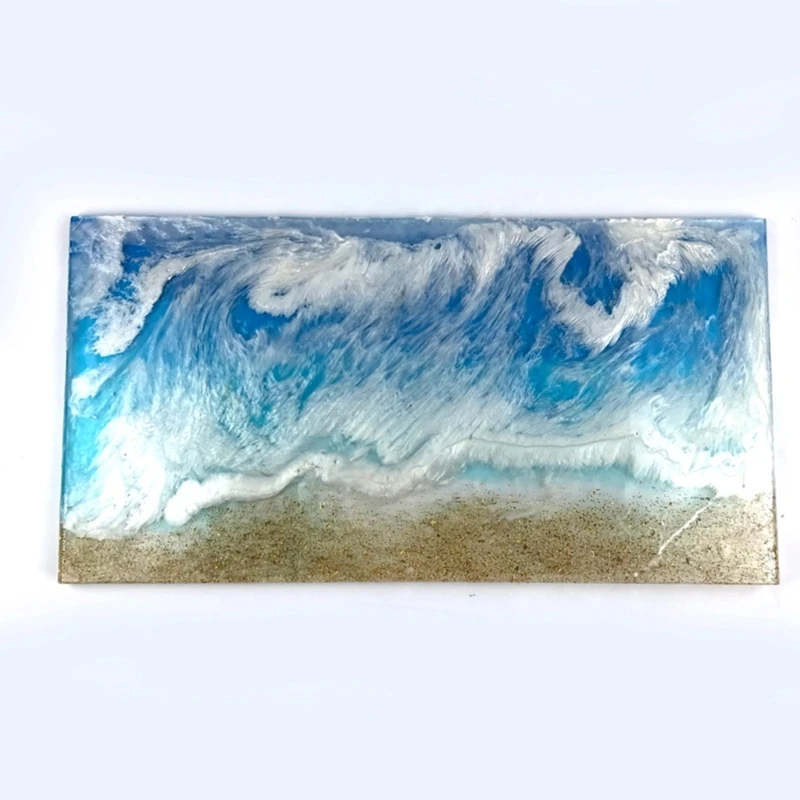 Rectangle Table Top Resin Tray Mold Silicone Coasters Tray Mold for DIY Crafts Kitchen Home Decor
