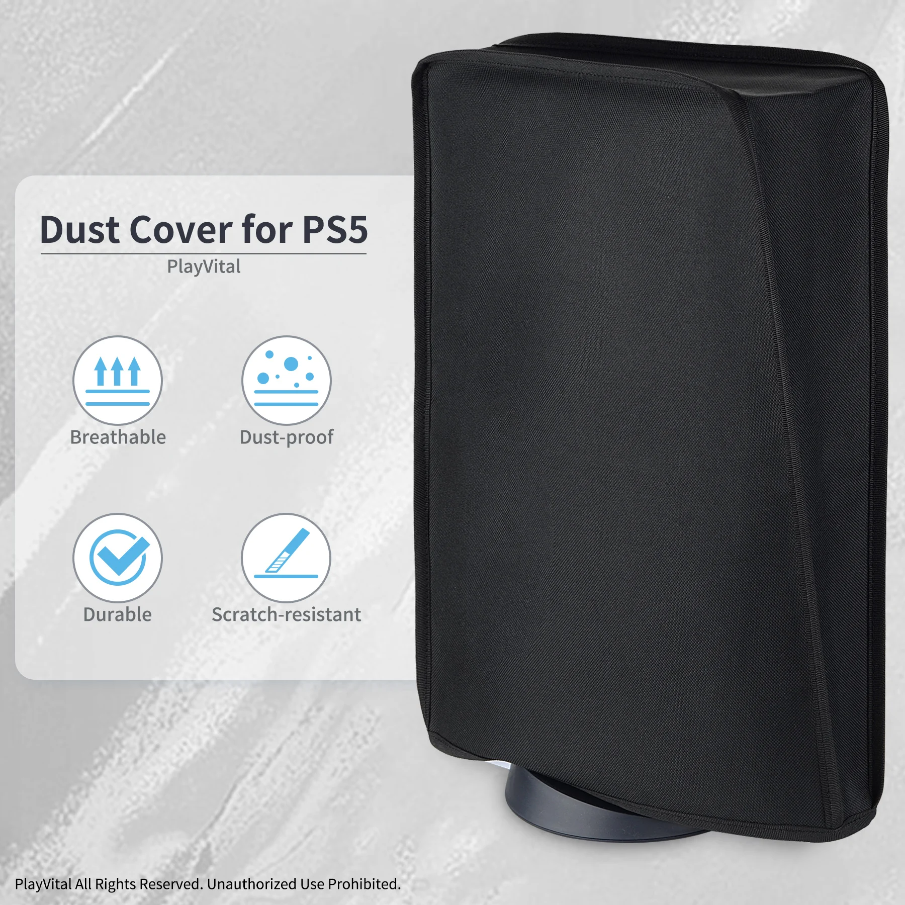 PlayVital Cubierta antipolvo suave Protector antipolvo Cubierta impermeable antiarañazos para consola ps5 Edición digital y edición de disco