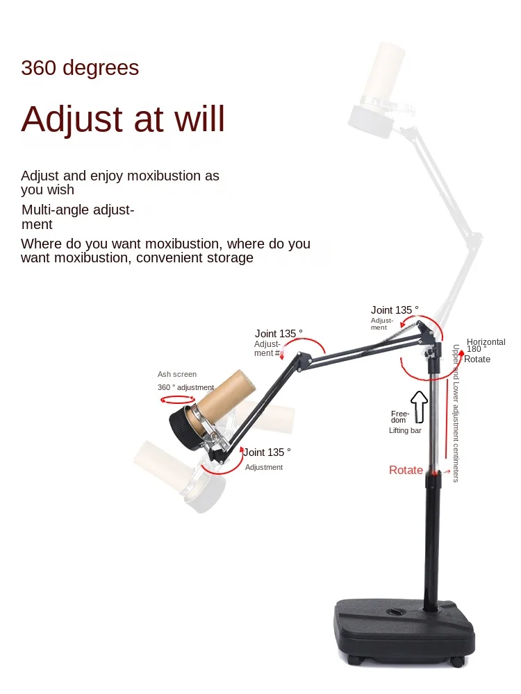 multi-functional floor-to-ceiling, vertical suspension suspension, thunder fire moxibustion, back fixing bracket, fumigation