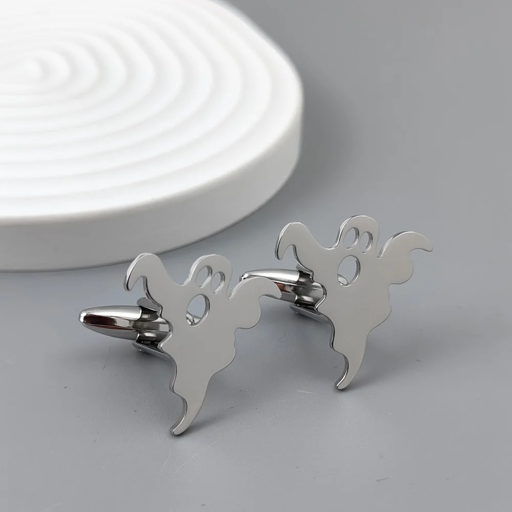 Creative ghost cufflinks, high-end French shirt cuff accessories, men's business jewelry, wholesale Halloween gifts