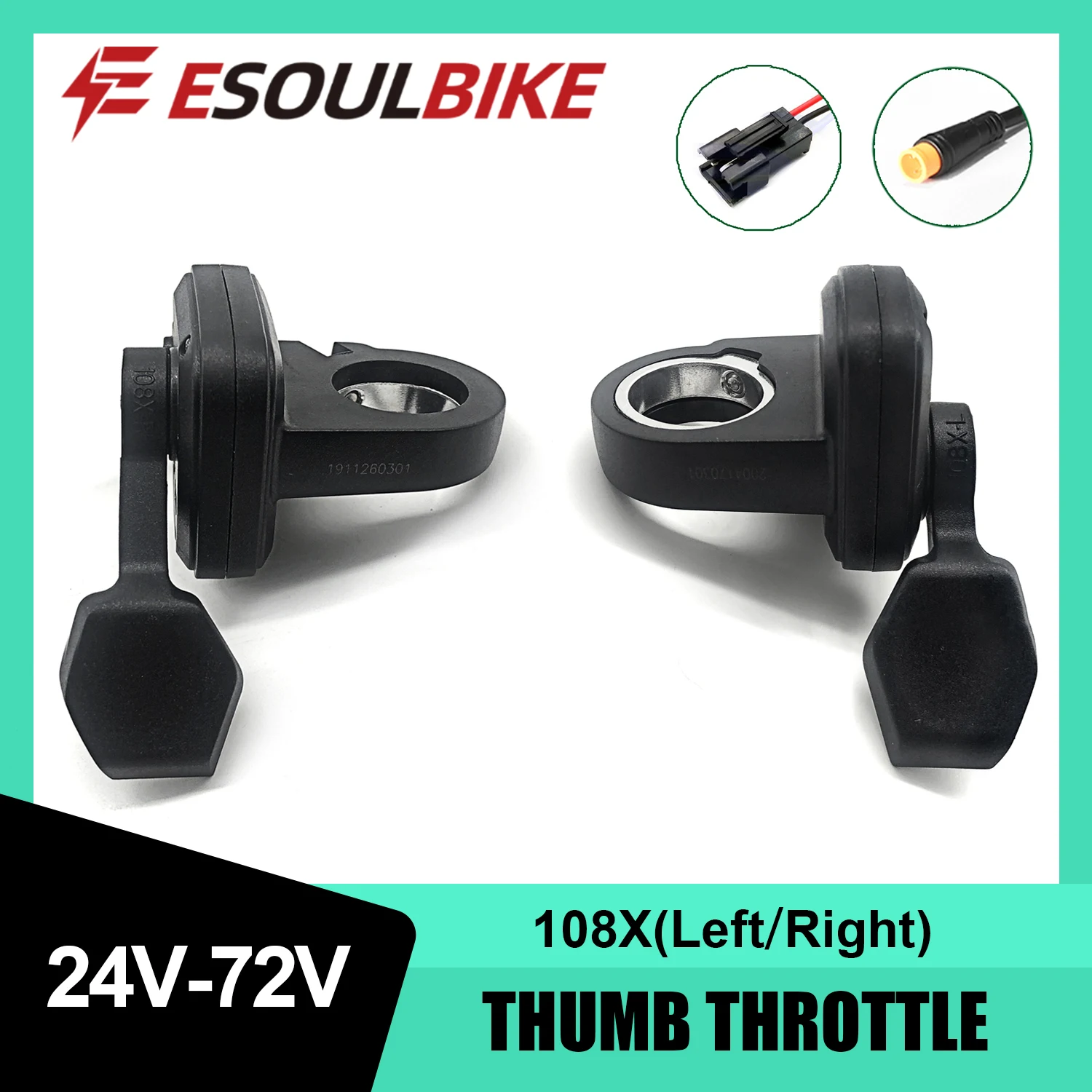 

Left Right Thumb Throttle Wuxing 108X Ebike Trigger Throttle Plastic Finger Throttle 24V 36V 48V 60V 72V