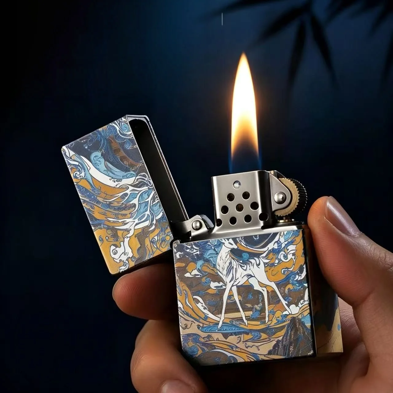 ZORRO 860 Metal Titanium Oil Lighter Anodized Titanium Insert Flint Wheel Lighter Laser Engraved Trench Lighter Holiday Men Gift
