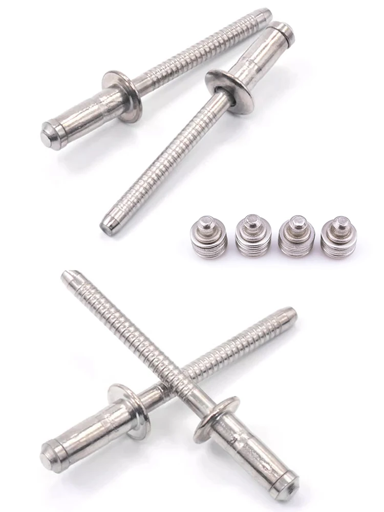 30/50Pcs. High strength stainless steel blind rivet, breakstem fasteners with excellent bulbing tail formation