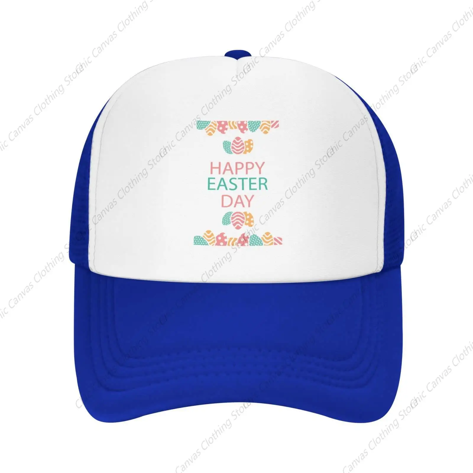 

Easter Egg Unisex Trucker Hat Breathable Mesh Baseball Cap Fashion Adult Snapback Cap Men Women Four Seasons Hat For Climbing