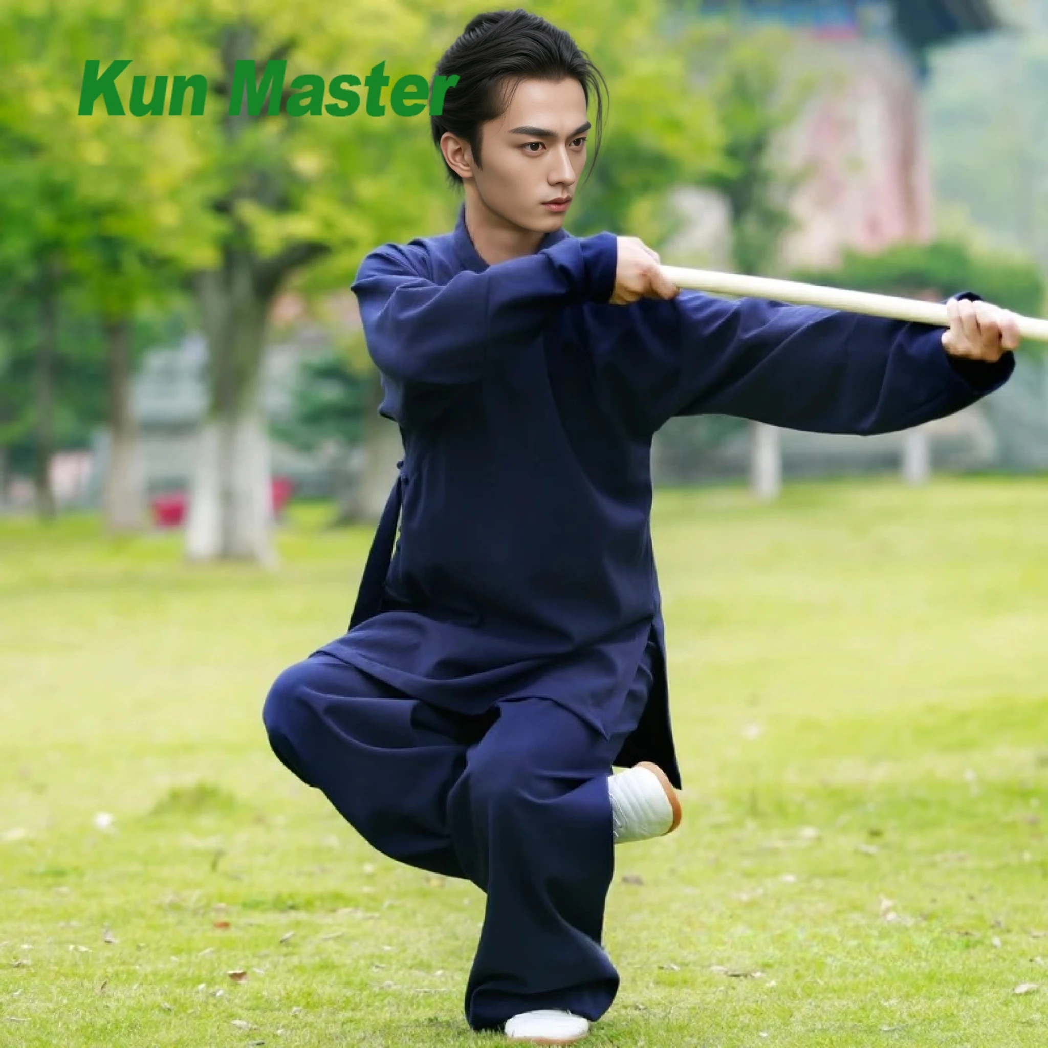 Tai Chi Suit Kung Fu Uniform Linen Blend Chinese Martial Arts Clothing Loose Fit Comfortable Performance Wear