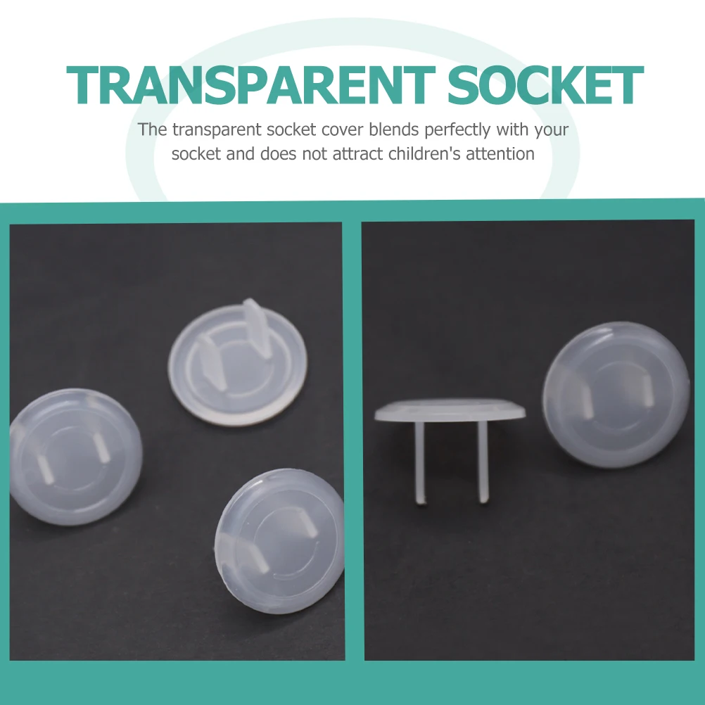 

30Pcs Electrical Socket Covers Child Safety Plug Protector Outlet Cover Baby Proofing Transparent Plug Caps for Kids Home Safety
