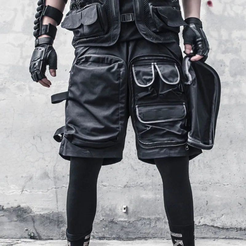HKSH Summer New Trend Brand Dark Heavy Industry Tactical Large Pocket Design Casual Loose Strap Shorts Men\'s Tide Capris HK1637
