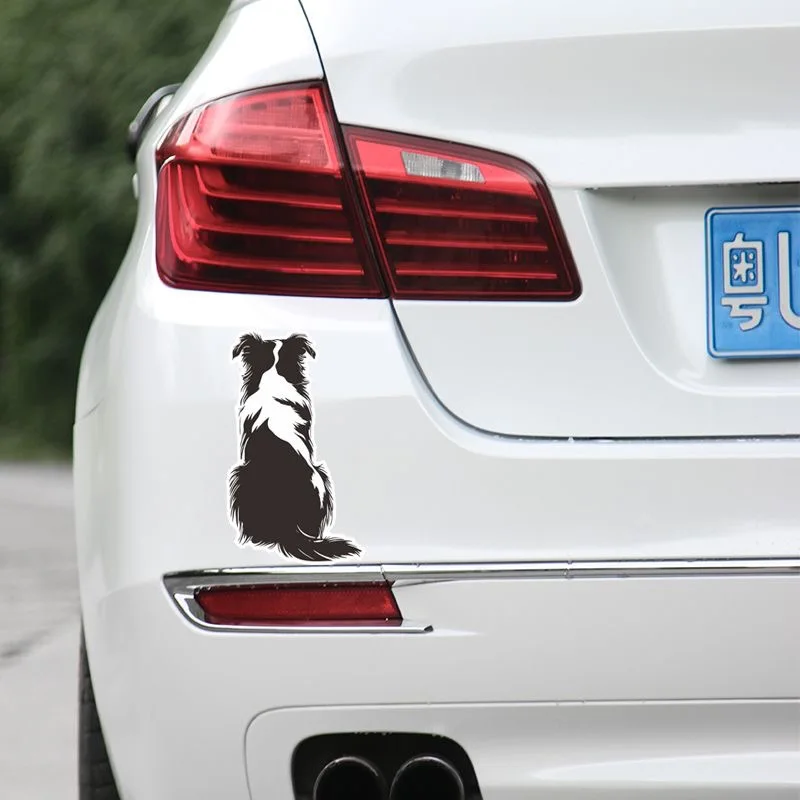 قطعة واحدة من ملصقات السيارات Border Collie Backside - شارات كارتون Dog للسيارات - ملصقات سيارات من الفينيل المقاوم للماء - ديكور ذاتي اللصق #2
