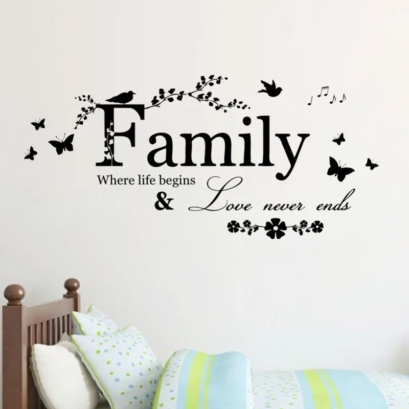 Forever Bond Words Art Decal for Walls Modern Minimalist Lettering Sticker Home Interior Living Space Decoration Wedding Celebra