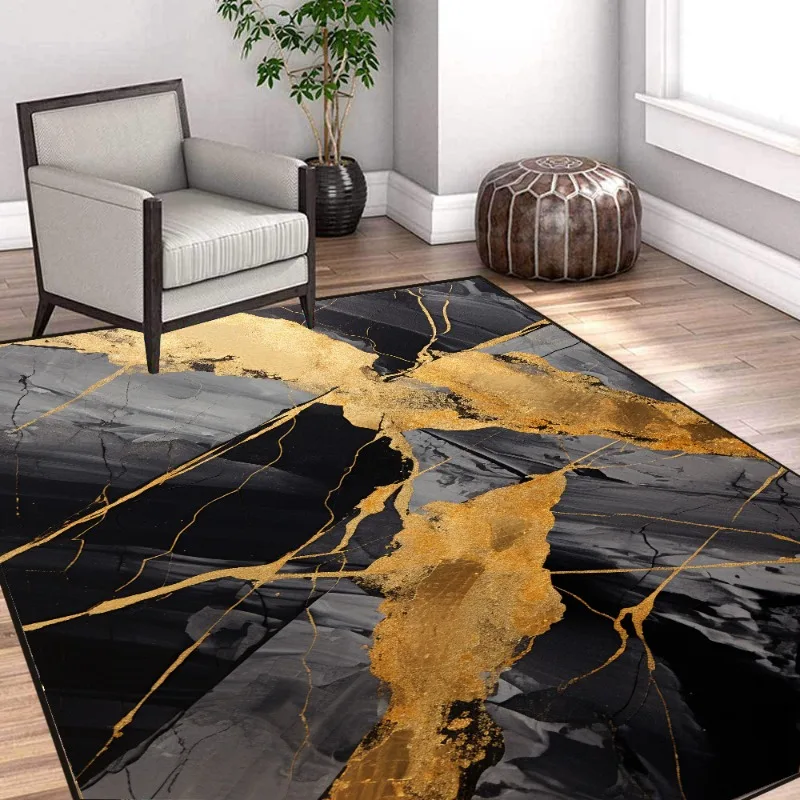 Modern Geometry Living Room Carpet Abstract Bedroom Decor Lounge Rug Splash-ink Sofa Coffee Table Beside Rugs Non Slip Floor Mat