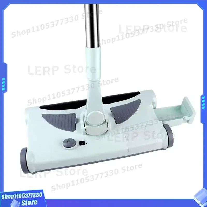 Rechargeable Electric Sweeper with Soft PET Bristles Aluminum Handle Multi Function Home Cleaning Tool for Floor Dust Removal