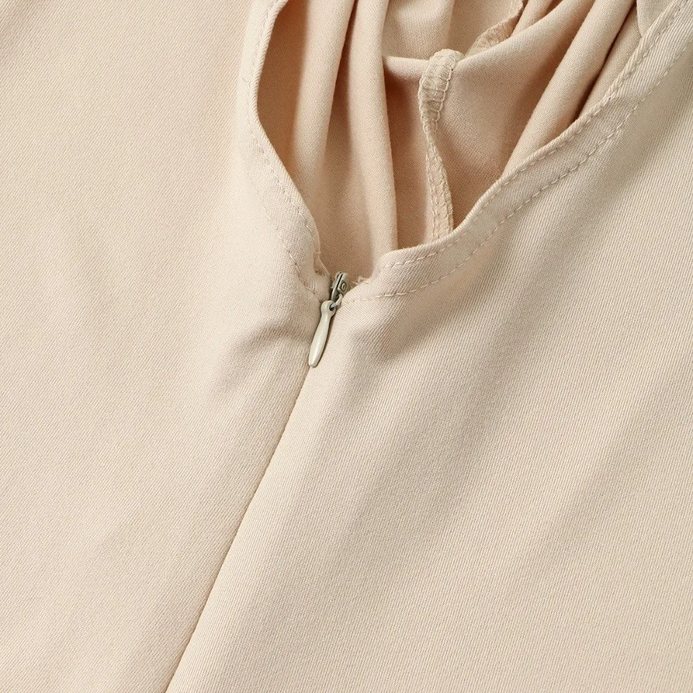 Plain Polyester Instant Cap Hijab Elastic Soft Underscarf Hidden Zipper Solid Color Full Coverage Hijab Middle East