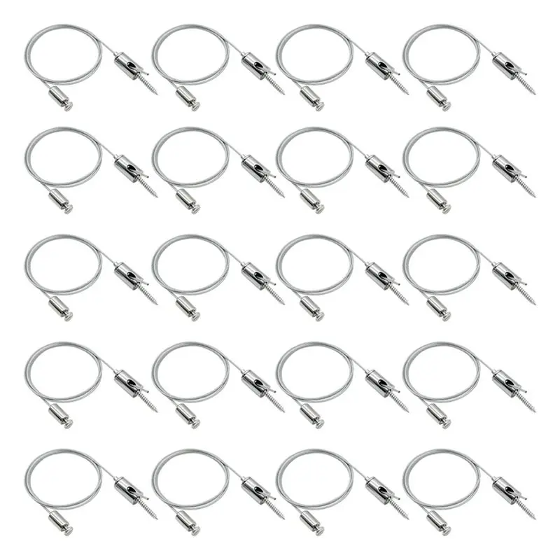 ABFU-20-Pack Hexagon Garage Lights Lighting Suspension Cables Kit 3.28Ft/1M Hexagon LED Lights Adjustable Steel Hanging Chain