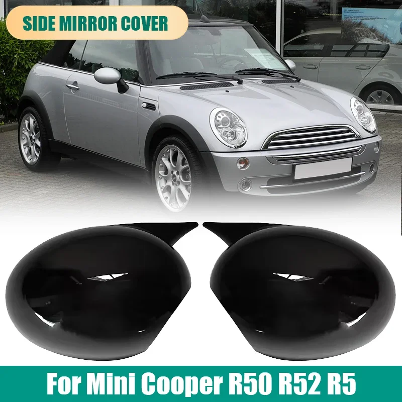 

For Mini Cooper R50 R52 R53 Lefthand Drive Sticker Plastic 2pcs Rearview Side Mirror Cover Caps Protective Shell