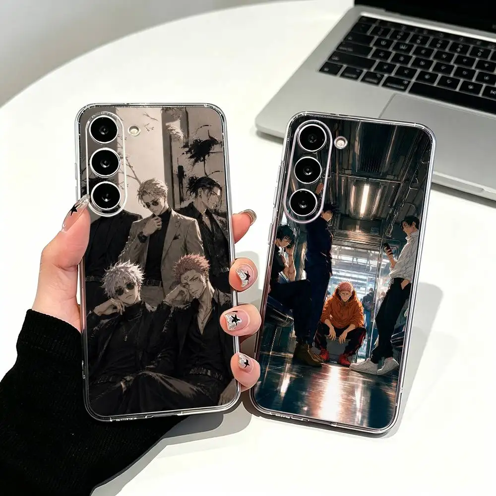 Anime Jujutsu Kaisen Clear Phone Case for Samsung Galaxy A71, A70, A52, A51, A40, A30