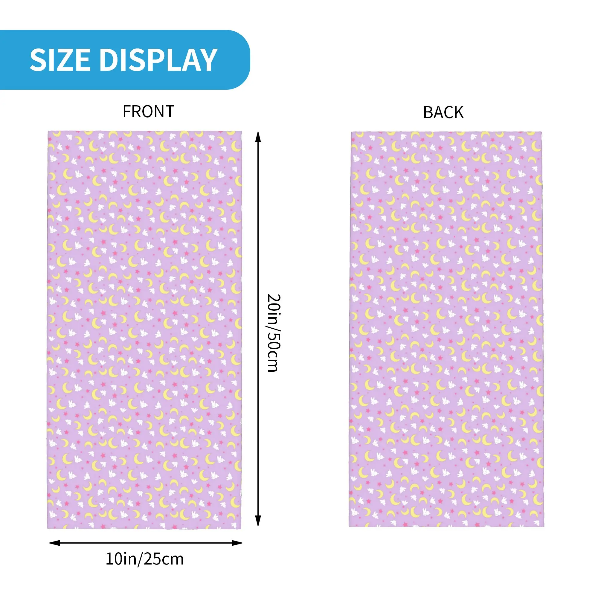 Usagi Tsukino Moon Bandana Neck Gaiter Running Women Wrap Scarf Japanese Anime Sailor Manga Balaclava Warmer Face Scarf Cover