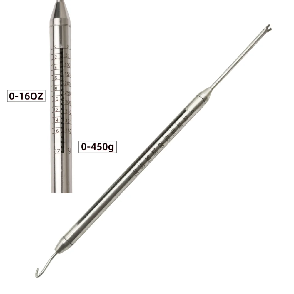 1pcs Dental Orthodontic Dynamometer Autoclavable Metal Orthodontic Tension Gauge Elastic Band Spring Tension Measuring Tool