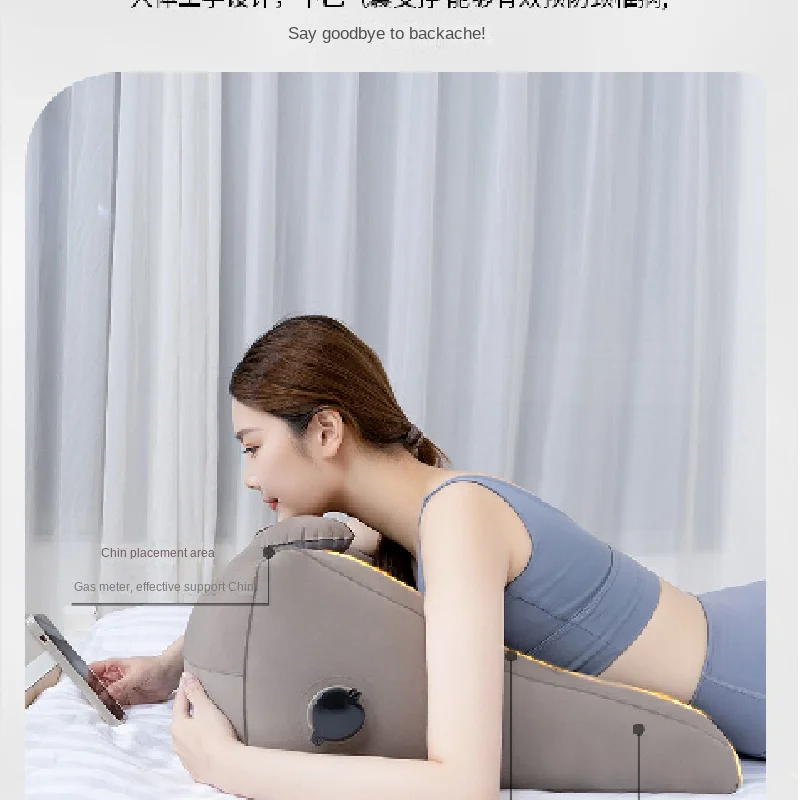 

Nap portable inflatable pillow foam rebound table, hollow design, facing down pillow, headrest, travel neck protection