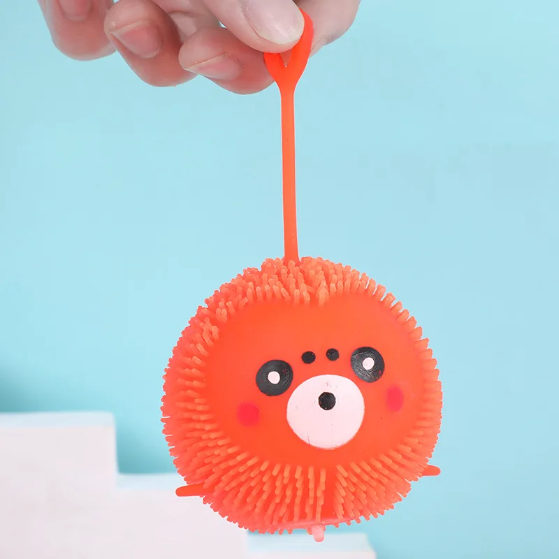 Squishy Flash Novelty Kawaii Seal Squeeze Ball Pinch Funny Glow Marine Animal Furry Ball Sensory Fidget Kids Decompression Toy