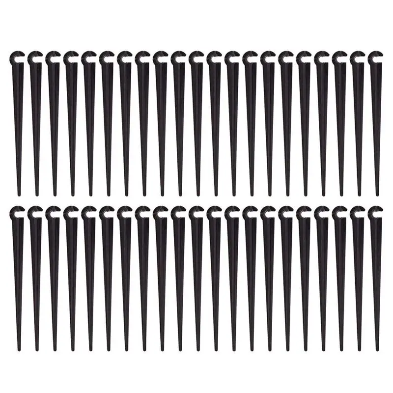 ABGE-400Pcs Irrigation Drip Support Stakes For 1/4-Inch Tubing Hose Flower Beds, Vegetable Gardens, Herbs Gardens
