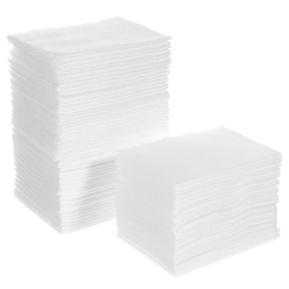 240 ชิ้นยืดรูปสี่เหลี่ยมผืนผ้า Exfoliating Cleansing Face Pads ทําความสะอาดผ้าฝ้ายแต่งหน้า Remover Pads แบบพกพาทุกวัน