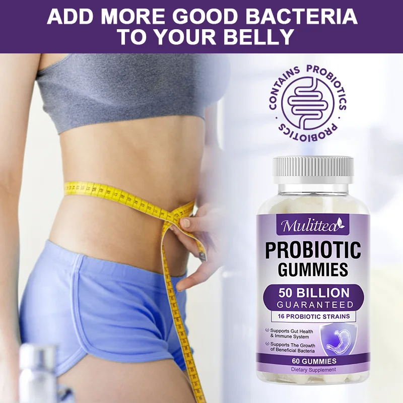 Mulittea Probiotic Supplement helps burn fat metabolism Promote Digestion & Nutrient and gut health for Women&Men