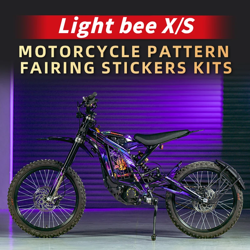 For  Surron Light bee X/S  Printed stickers electroplating material dazzling light change motorcycle decorative accessories