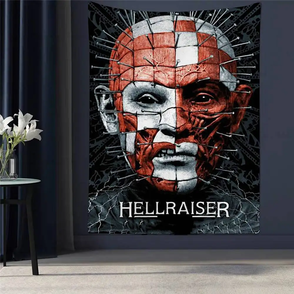

Horror Suspense Hellraiser Movie Hippie Wall Hanging Tapestries Bohemian Wall Tapestries Mandala INS Home Decor