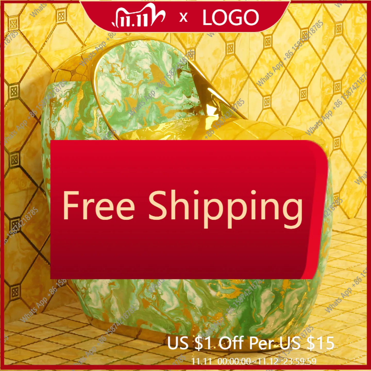 

Креативный золотистый унитаз в форме яйца для дома, с защитой от засоров, с широким сливом, дезодорирующий, с защитой от обледенения, сифонный унитаз с защитой от трещин