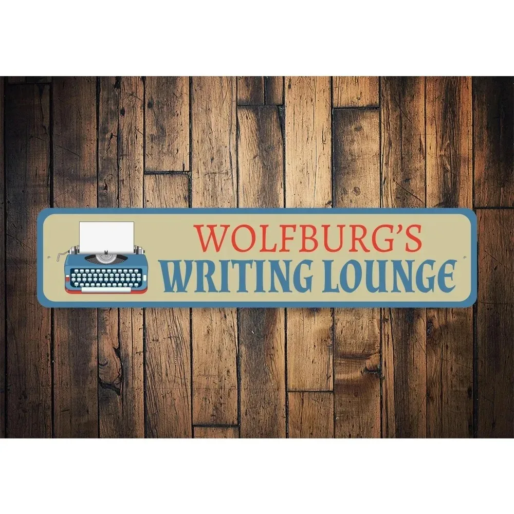 CIFbuy Personalized Text Long Metal, Custom Writing Lounge Wall Ornament