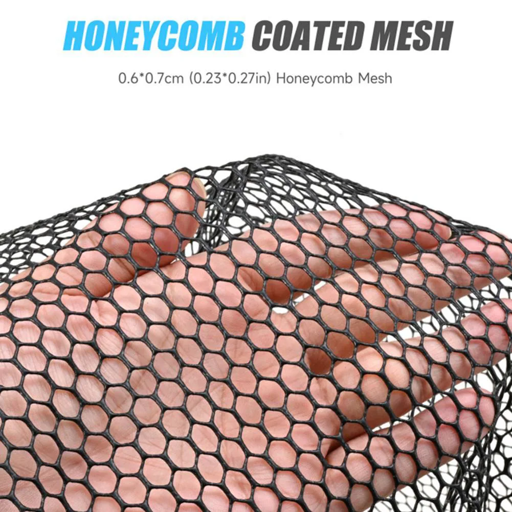 

Складная ручная сетка для приключений на открытом воздухе, сетка для ловли форели, портативное рыболовное снаряжение, прочная ручка из ПВХ, прочное металлическое сетчатое кольцо